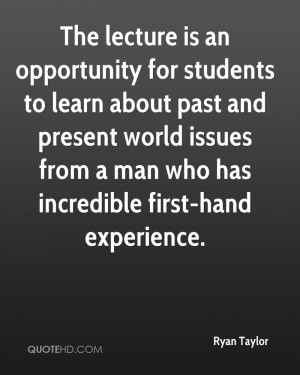 Is An Opportunity For Students To Learn About Past And Present World ...