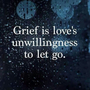 Grief is love's unwillingness to let go.