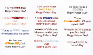 Father's Day Candy Bars