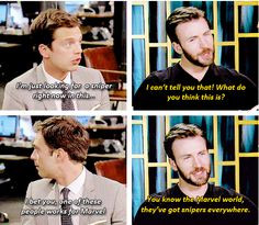 Sebastian and Chris + keeping Marvel secrets More