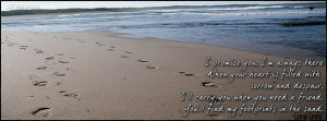 Footprints in the Sand Facebook Cover
