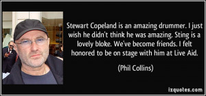 Stewart Copeland is an amazing drummer. I just wish he didn't think he ...