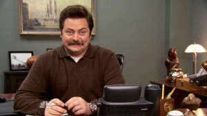 Ron Swanson Excited