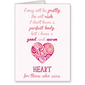 Good warm heart quote pink tribal tattoo girly stationery note card