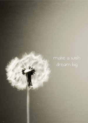 Dandelion Photo: make a wish, dream big - 5x7 Fine Art Photography ...