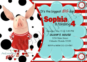 Olivia the Pig Personalized Birthday Party by CuteMoments on Etsy, $12 ...