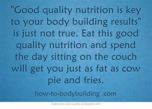 Good quality nutrition is key to your body building results is just ...