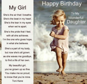 Happy Birthday Wishes For Daughter From Mom And Dad with Image: