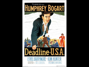 Deadline USA Movie (Humphrey Bogart) Poster Print