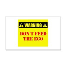 Warning: Don't Feed The Ego Sticker (Rectangle) for