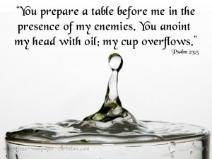 Psalm 23:5 – My Cup Overflows Papel de Parede Imagem