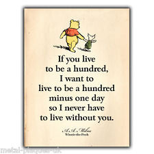 ... WALL PLAQUE Winnie the Pooh A. A. Milne Quote print Childrens Bedroom