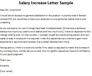 salary increase letter sample, salary increase letter template