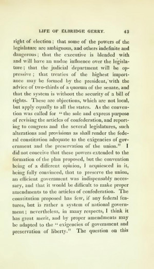 Elbridge Gerry to Massachusetts State Legislature (Quote)