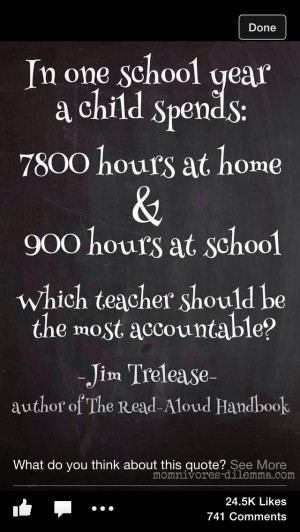 ... or the teacher's fault, parents need to take responsibility too