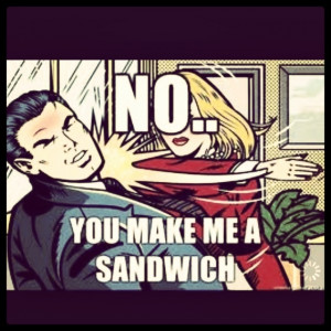 Men and their sandwiches!??!???