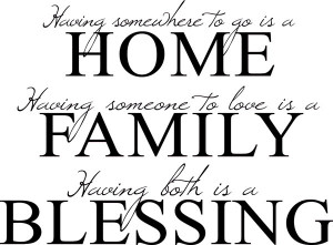 Home Family Blessing Bible Inspiration quote adhesive vinyl Wall ...