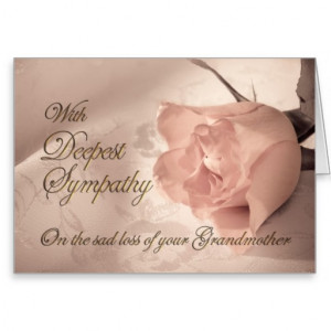 Sympathy card on the death of a grandmother