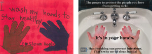 Clinical Center staff promotes the importance of hand hygiene
