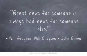 Will Grayson, Will Grayson Quote