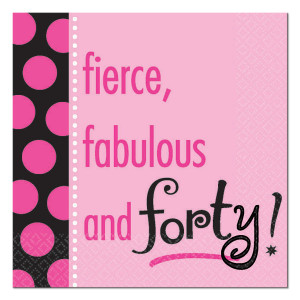 Fabulous! 40th Birthday Beverage Napkins (16)