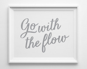 The Flow Inspirational Print, Motivational Wall Decor, Modern Office ...