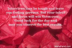 Interviews may be tough and leave you feeling nervous. But your talent ...