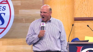 New Clippers Owner Steve Ballmer Goes Bonkers In Epic Introduction ...