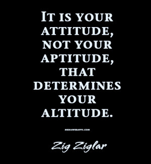 It’s is your attitude, not your aptitude, that determines your ...
