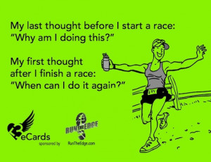 My last thought before I start a race: ‘Why am I doing this?’ My ...