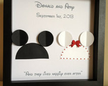 Disney Inspired Wedding - 3d Paper Art - Customize for the perfect ...