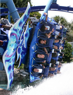 Sea World Manta Roller Coaster Video