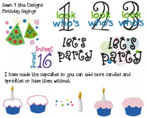 Sayings Embroidery Designs