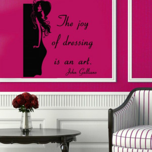 Woman Dress Wall Decals Girl Beauty Salon Quotes Words The Joy Of ...