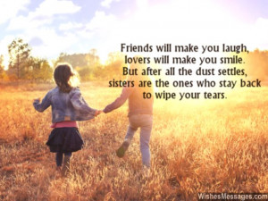 Sweet quote about sisters and how they support you