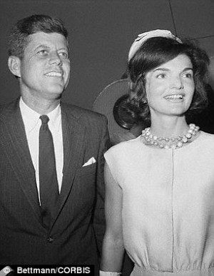 Torn apart John and Jackie Kennedy pictured together left Mrs Kennedy ...