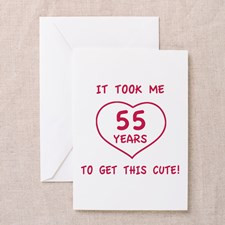 Funny 55 And Like Fine Wine Birthday Greeting Card