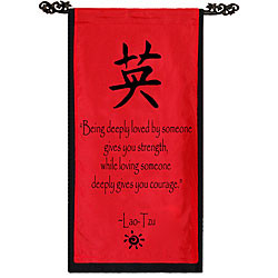 Cotton Courage Symbol and Lao-Tzu Quote Scroll (Indonesia)