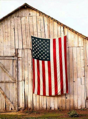 American Flag, barn
