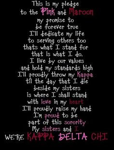 Kappa Delta Chi, my pledge... ♥ More