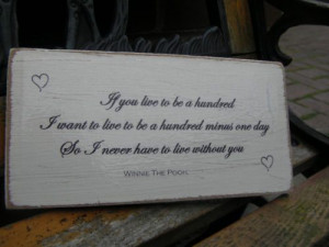 Shabby Chic Winnie THE Pooh Quote Plaque