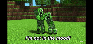 the creeper is not in the mood - minecraft Photo