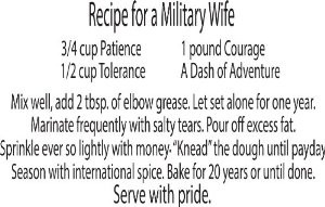 ... Decals-Recipe for a Military Wife-Home & Art Family Wall Decal Quotes