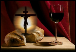 wine and unleavened bread