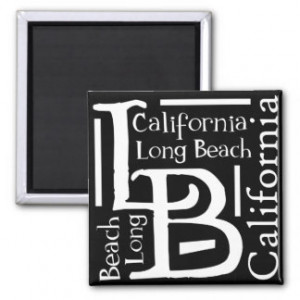 Long Beach Fridge Magnet
