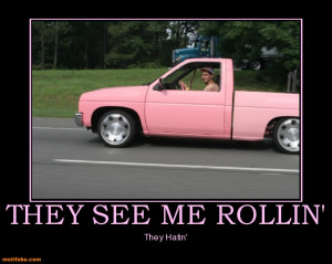 for larger versionName:they-see-me-rollin-theone-pink-redneck-truck ...