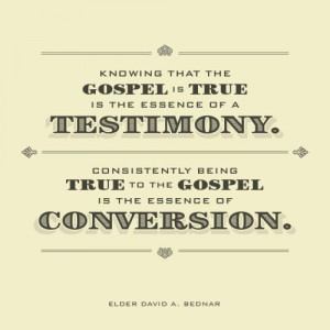 to the gospel is the essence of conversion. We should know the gospel ...