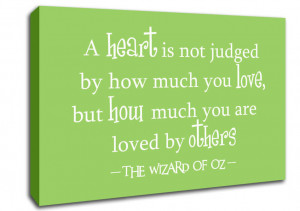 ... details for Movie Quote Wizard Of Oz A Heart Is Not Judged Lime Green