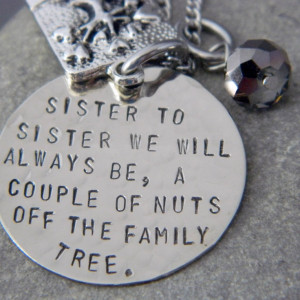 ... of nuts off The Family Tree Handstamped Necklace/Keychain. via Etsy