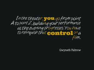 Quote about theater and movies